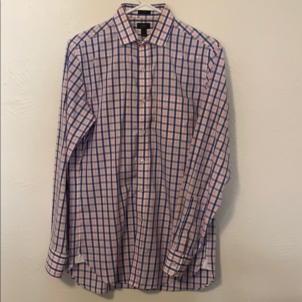 Slim Non-Iron Button Up Shirt in Cross Check